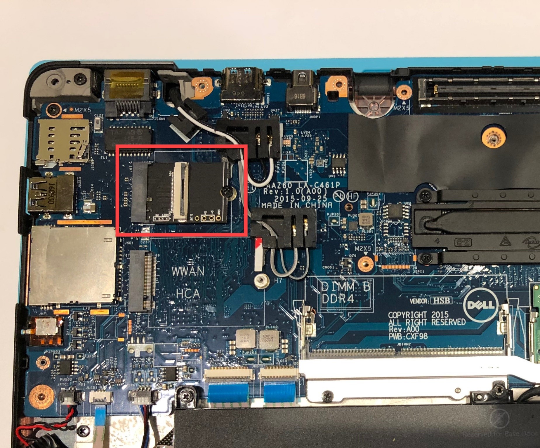Replacing the wireless chip with our M.2 A/E adapter